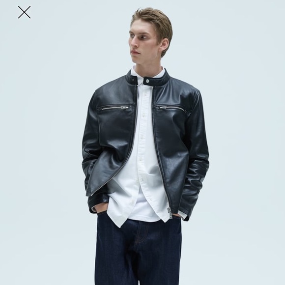 Zara Other - Zara Men Lambskin Leather Classic Biker Jacket M